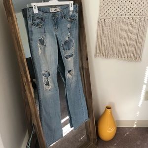 Destroyed hollister jeans